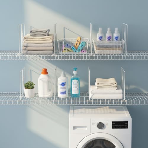 Wire Shelf Dividers, White, 12" Deep, 12" Height, 10 Pack - Image 6