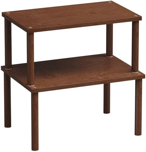 VERTORGAN 2 Pack Cabinet Organizer Shelf,Bamboo Countertop(Medium,Brown) by VERTORGAN