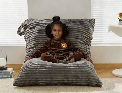 Kisoy Stuffed Animal Storage Bean Bag Bed Cover (No Filler) Washable by Unknown