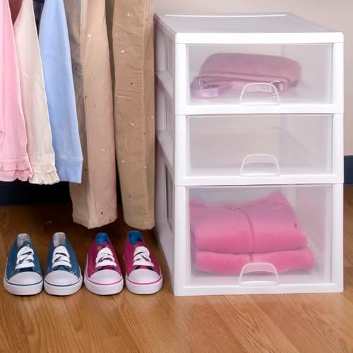 Sterilite Stacking Drawer Storage Organizer for Clothes, 16 Quart, 12-Pack - Image 2