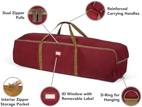 Covermates Storage Duffel Bag, 48" W x 24" D x 18" H, Red - Image 5