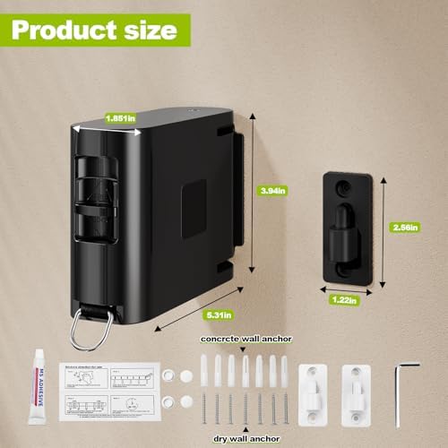 Retractable Clothesline, 13.9 FT TPU Strap, 34 Hanging Holes, Wall Mounted - Image 2
