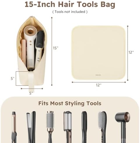MOKURA Hair Tools Travel Bag Compatible with Shark Flexstyle (Ivory) - Image 2