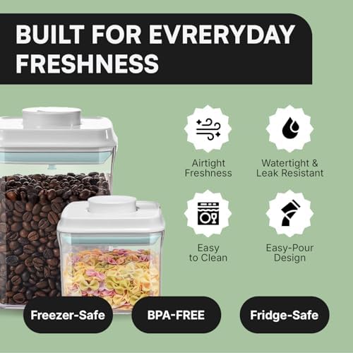 Bop Top Airtight Food Storage Containers with Lid Multi Pack | Kitchen Canister Sets | Air Tight Pantry Container | Pop Top Dry Food Storage Containers for Snacks, Sugar, Flour, Baking, Cereal, Pasta - Image 3