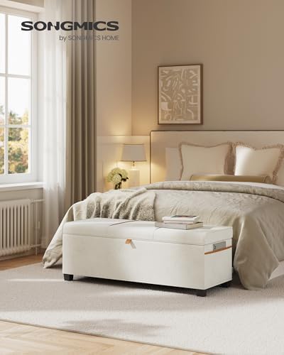SONGMICS Storage Ottoman, 15.8 x 43.3 x 15.8 Inches, 27 Gal. (103 L) - Image 2