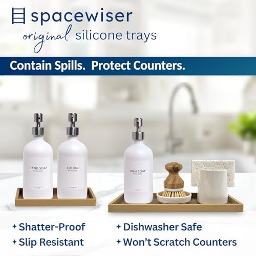 Spacewiser Countertop & Vanity Silicone Tray – 2 PC (11.7" & 7.7") Set - Image 2