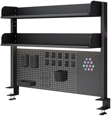 Clamp On Desk Pegboard Shelf, Black, 23.6in by jvsufuik