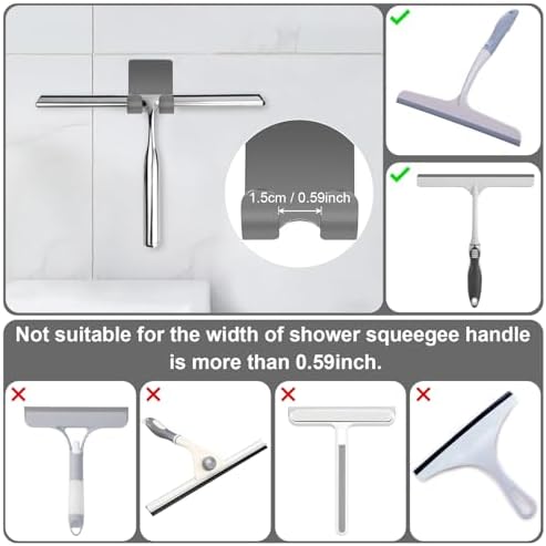 CGBE Razor Holder for Shower, 4 Packs Shaver Holder and Hooks, Self Adhesive Wall Mounts for Bathroom, Damage Free - Grey - Image 6