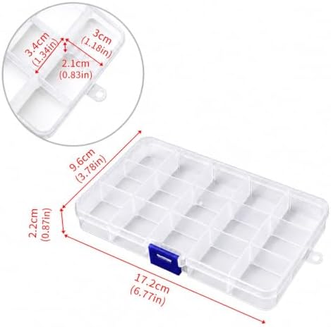 4Pack Bead Organizer Box with Adjustable Dividers,for Bracelet Making DIY Jewelry Craft Nail and Earring Organizing,Fishing Tackle Boxes (clear) - Image 2