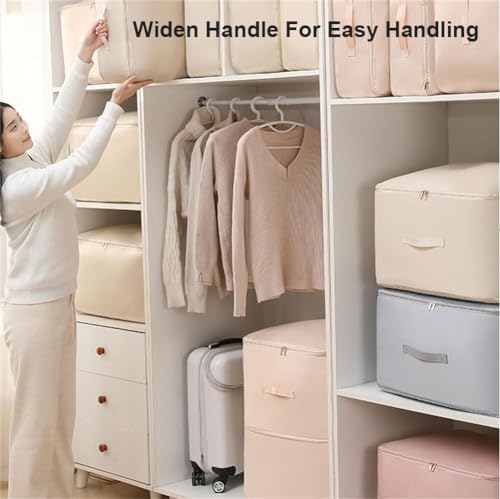 2024 NEW Space Saving Self Compression Organizer,Self Compression Moving Organizer Bags,Storage Tote for Space Saving,Heavy Duty Moving Bags for Comforters,Clothes (Grey, 21.26 * 16.53 * 23.62in) - Image 4