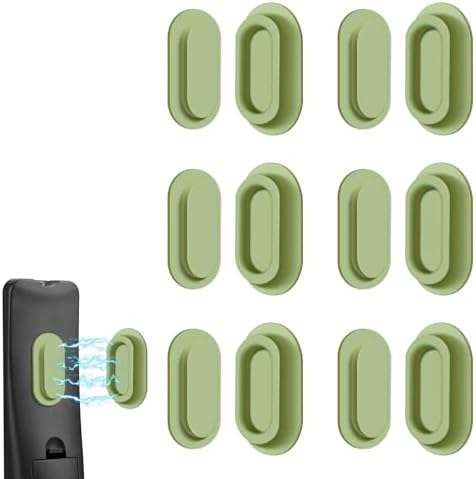 6 Pack Magnetic Remote Control Holder, Silicone, Self-Adhesive No-Drill by AMAZYC-US