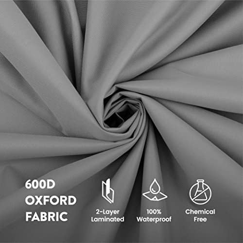 ZOBER 600D Oxford Fabric Christmas Tree Storage Bag - Fits 7.5 Ft Artificial Trees - Tear Proof Waterproof Christmas Tree Bag For Storage Box For Xmas - Strong, Durable Handles - Card Slot - Gray - Image 3