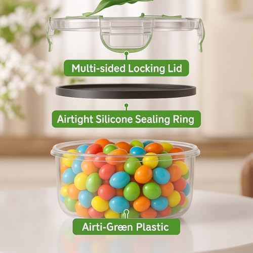 56 PCS Food Storage Containers with Lids Airtight (28 Boxes - 28 Lids) - Image 3
