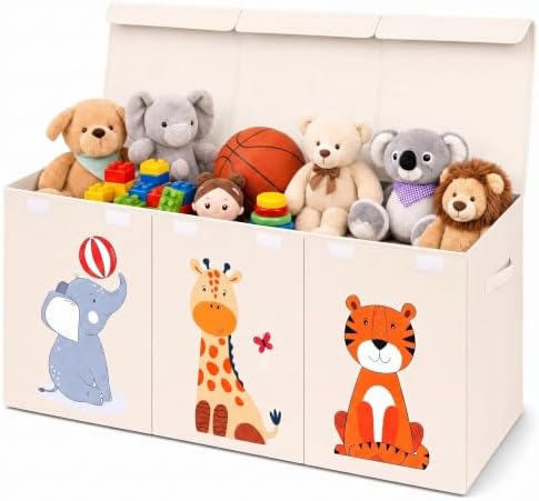 Zebra Baby Toy Storage Organizer for Kids and Toddlers, 40" x 13.5" x 16.5" - Large Collapsible Toy Chest for Living Room - Box, Bin, Organizer for Boys and Girls, Extra Big by Zebra+Baby
