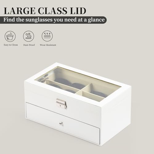 AUTOARK Leather 12 Piece Eyeglasses Storage Display Case,White,AW-053 - Image 5