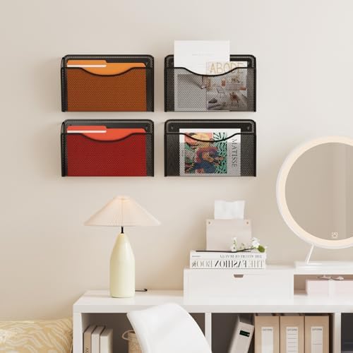 MINDEPOT Wall File Organizer, Hanging Wall File Holder, 6 Pack, Black - Image 5