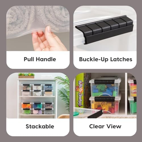 IRIS USA 6-Pack 6 Quart Storage Bins with Lids - Image 3