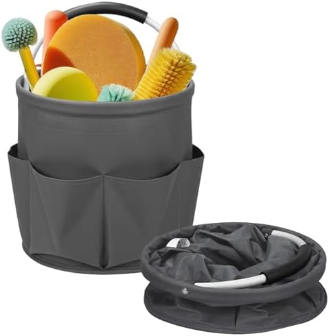 17L Cleaning Caddy for Cleaning Supplies with Handle,Cleaning Supplies Organizer Bucket for Home Garden by Ashmacdo
