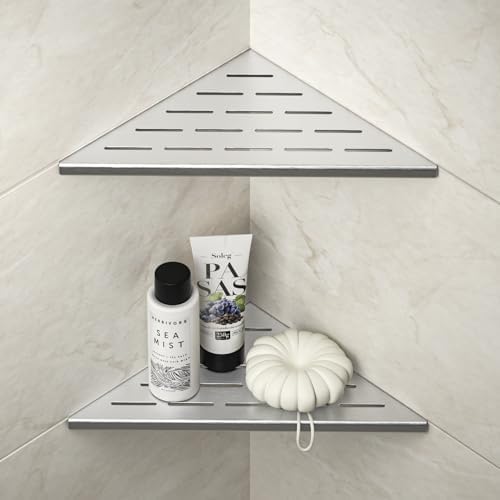 Corner Shower Shelf 10", Brushed by Bernkot