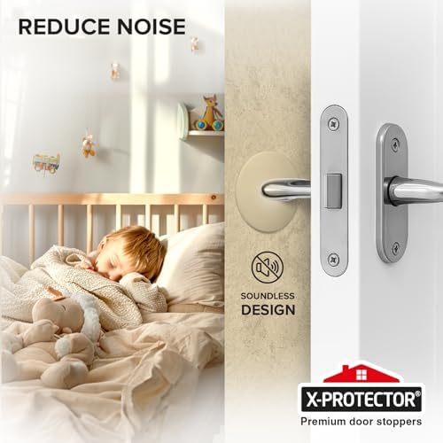 X-Protector Door Stoppers for Wall - 4 PCS, 3.15" Self-Stick Wall Protector - Image 4