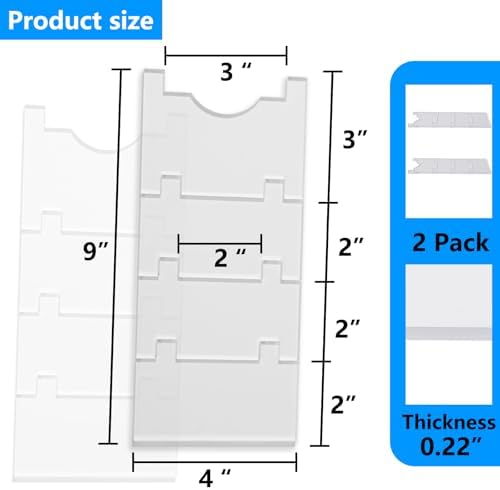 Clear Acrylic Couch Wall Spacer, 2-9 Inch Adjustable Couch Stopper 2-Pack - Image 2