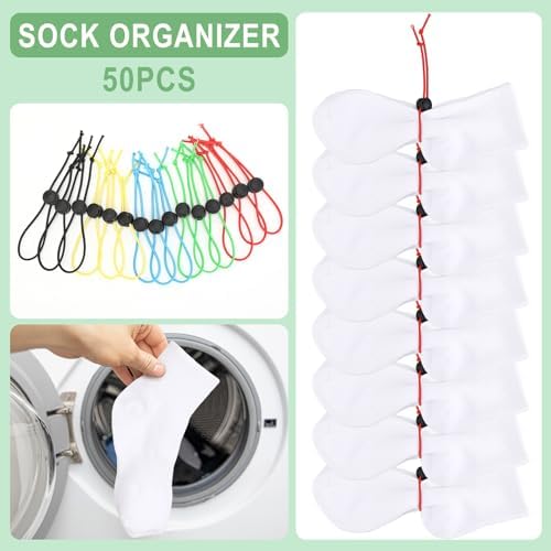 50 Pcs Sock Clips for Laundry, Sock Keepers for Washing - Image 3