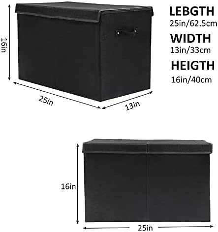 122L Large Toy Box Chest Storage with Lid, Collapsible Kids Toy Storage - Image 4