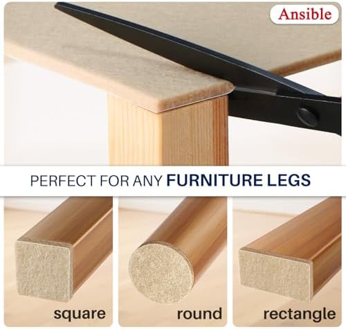 Ansible 299 PCS Felt Furniture Pads for Hardwood Floors - Image 3