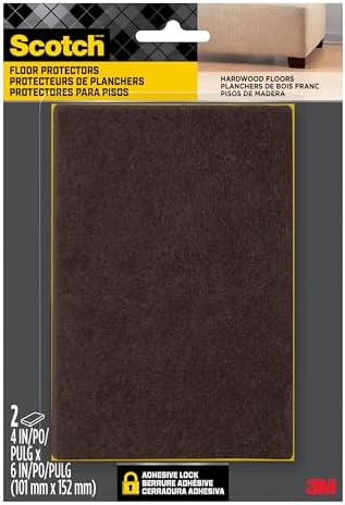 Scotch Felt Pads, 2 Pads, Rectangular, Beige, 4 in x 6 in by ScotchBrand