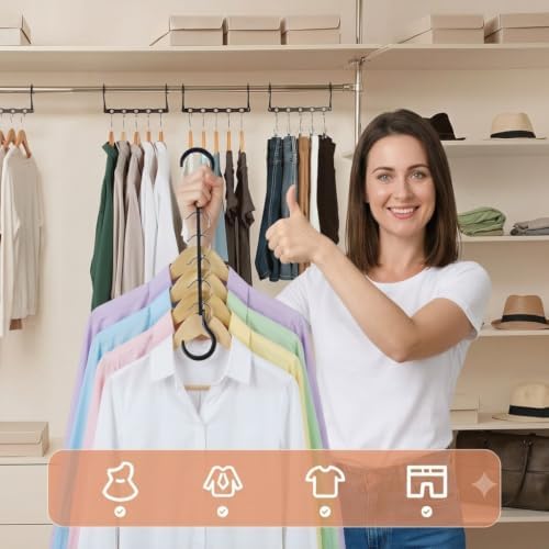 HOUSE DAY Closet Organizers and Storage 8 Pack - Black, Saving Closet Space - Image 5
