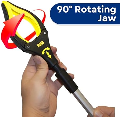 RMS 2-Pack 32 Inch Extra Long Grabber Reacher with Rotating Jaw (Yellow) - Image 6