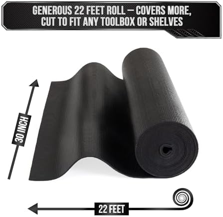 Precision Defined Tool Box Shelf Liner Non-Slip 22 Ft x 30 Inch Wide Black - Image 3