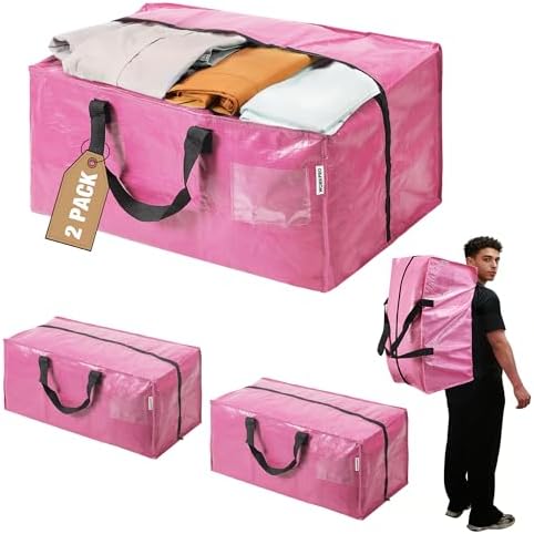 WORKPRO 2 Pack Extra Large Moving Bags with Backpack Straps & Handles by WORKPRO