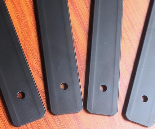 10 Pack - 8 inch Black Hidden L Shelf Bracket (1/5 Inch Thicked) Iron Floating Shelf Brackets Rustic Industrial Metal Brackets for Shelf Support - Image 6