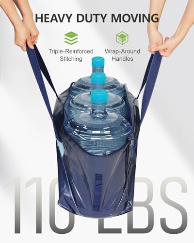 Heavy Duty Moving Bags Extra Large with Wide‑opening, 110LBS, 5 Pack Blue - Image 2
