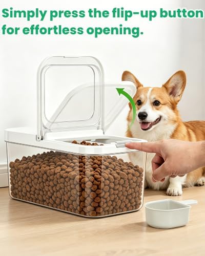 TBMax Pet Dog Cat Food Storage Container 6 Lbs with Airtight Flip-up Lid - Image 2