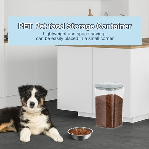 LEAWALK 4 Lbs Airtight Dog Cat Pet Food Storage Container PopTop White - Image 7