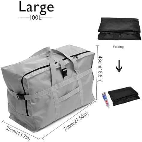 Travel Duffle Bag,Large Storage Bags,Foldable Weekender Bag,Overnight bag,Heavy Duty Travel Bag,Reinforced Carry Straps Gmy Dance Bag for Men And Women Camping,Moving,Hospital - Image 2