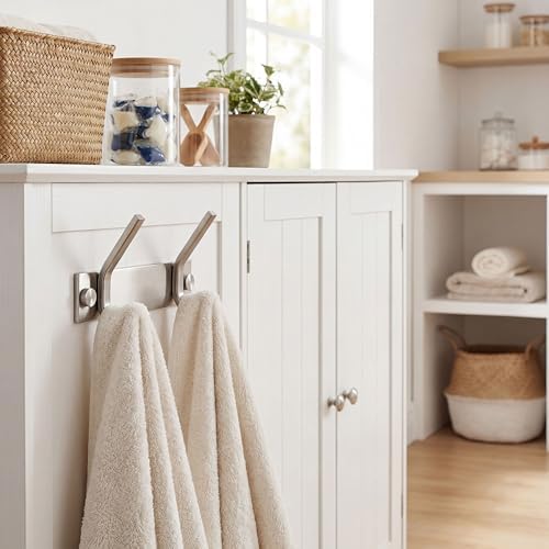 WEBI Set of 2, C-CBG022 Heavy Duty Stainless Steel 304 Hook Rail Coat Rack with 2 Hooks, Satin Finish, Great Home Storage & Organization for Bedroom, Bathroom, Foyers, Hallways - Image 6
