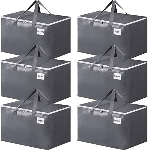 BlissTotes Large Moving Bags, Storage Bags, 125L-6 Pack by BlissTotes