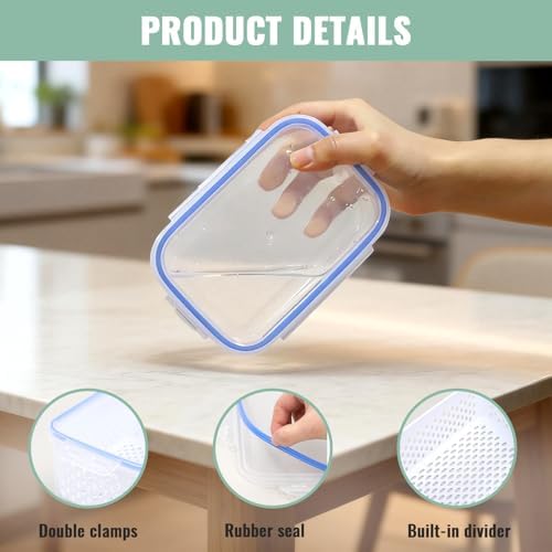 3 PCS Fruit Storage Containers for Fridge with Removable Colander - Image 4