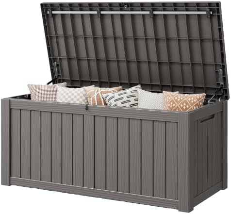 Outdoor Storage Box Waterproof, 160 Gallon Deck Box For Patio Storage by WTFGO