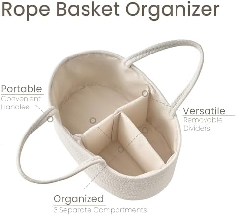 Diaper Caddy Organizer, Gift Basket for Baby Shower, Newborn Essentials - Image 2