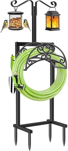 TomCare Garden Hose Holder, 4 Spikes Water Hose Hanger for 160FT Hose by TomCare