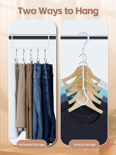 HOUSE DAY White Magic Space Saving Hangers, Premium Smart Hanger Organizer - Image 4