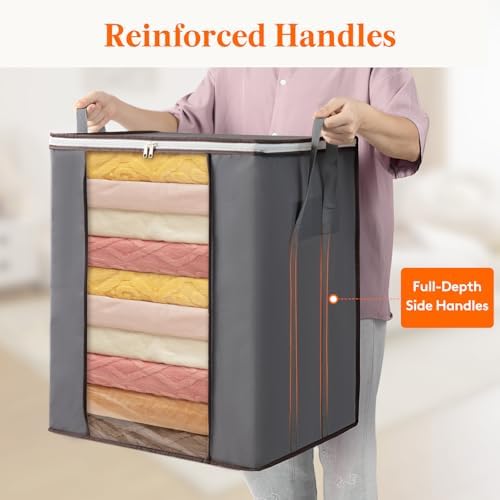 Lifewit 2 Pack 120L Extra Large Clothes Storage, Blanket Storage Bags - Image 4