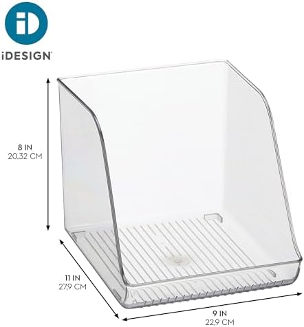 iDesign Plastic Water Bottle Organizer for Fridge, Clear, 4-Pack - Image 4