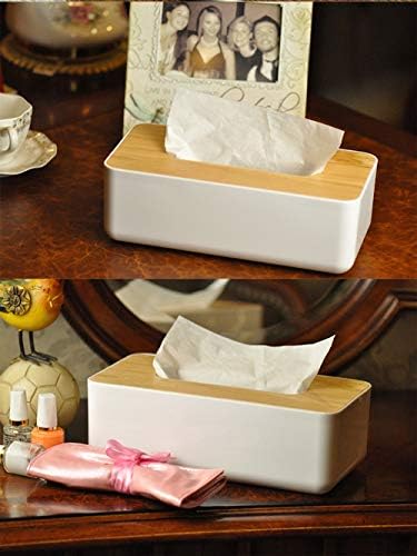 Pojah Wooden Rectangular Tissue Box Holder for Storage on Bathroom Vanity, Countertop, Bedroom Dresser (Medium, 10.2x5.1x3.3 inch) - Image 4