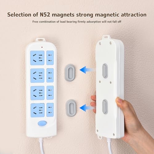 XYOFUN Magnetic Remote Control Holder Wall Mount - 6 Pcs White & Black - Image 4