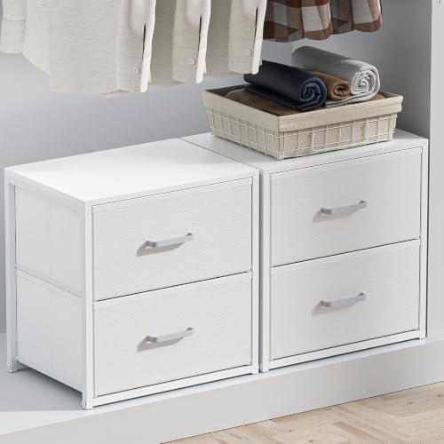 Stackable Storage Drawers, Closet Drawers, White - Image 3